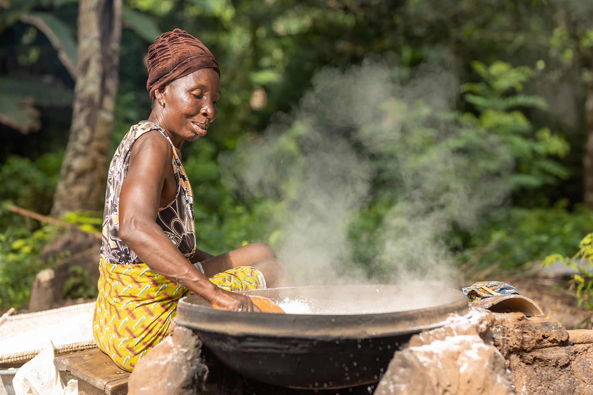 Photo d'une productrice de gari