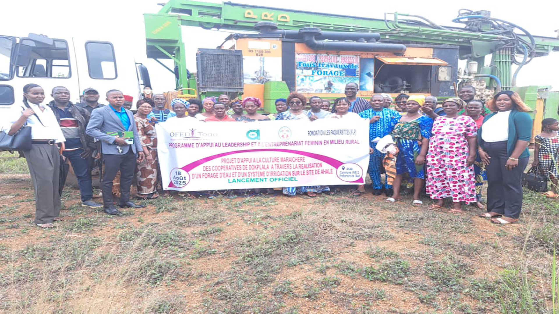Remise officielle du site pour la réalisation d’un forage et d’un système d’irrigation à Ahalé, commune Avé 2 